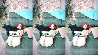 Amanda Welp spread her legs tightly and shows pussy