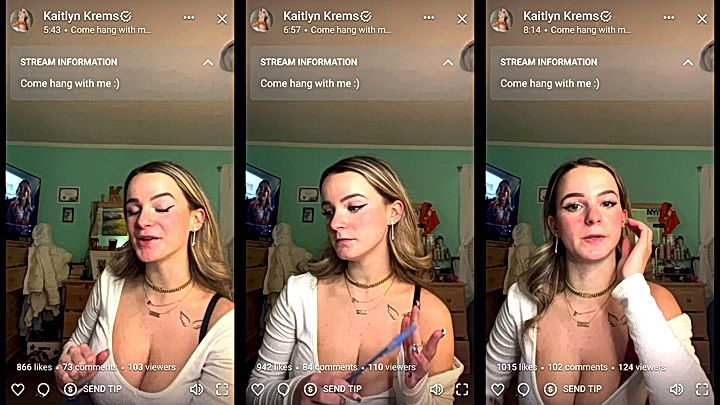 Kaitlyn Krems stripping in live cam