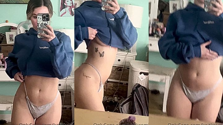 Kaitlyn Krems removing her dress and tease