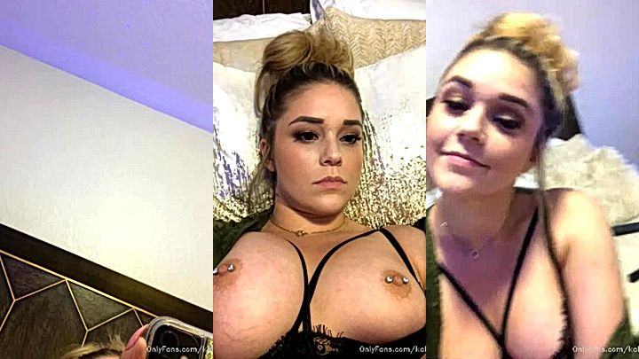 nasty model Kali Roses play with her big boosb laying dwn on her bed, leaked video