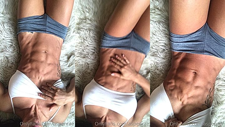 sexy onlyfans model Aspen Rae lays down and shows her big tits in lingerie