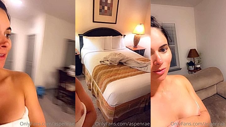 sexy onlyfans model Aspen Rae talks dirty to cam and shows her huge tits