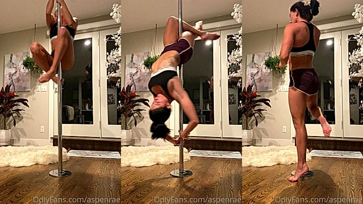 sexy onlyfans model Aspen Rae striping and shows her sexy curve