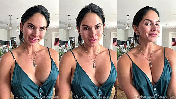 scottish onlyfans model Aspen Rae shows her big tits in a sexy dress