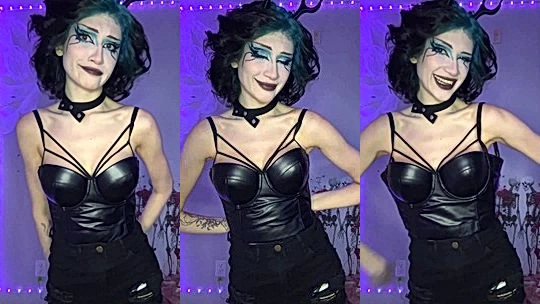 naughty american onlyfans model Vampkira tease and fondles her big tits